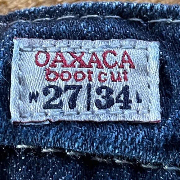 MEK denim JEANS -boot cut lightly faded/distressed size27/34 - Picture 3 of 13